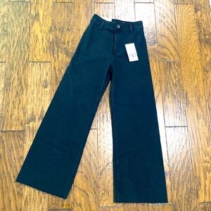 NWT Black Zara Marine Straight Pants size 4/36